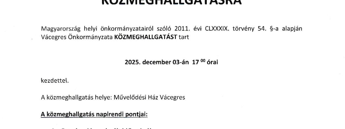 Közmeghallgatás 2025.