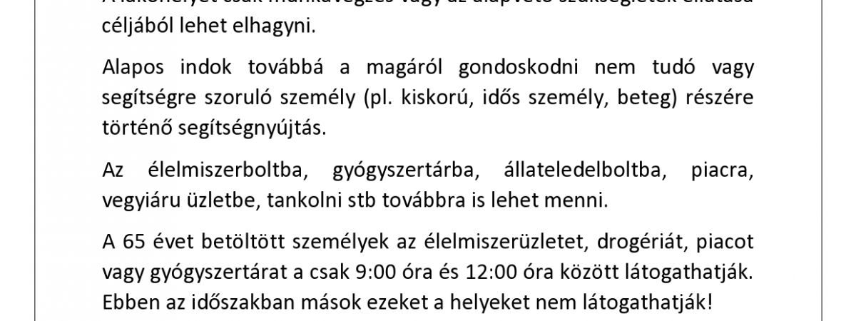 Kijárási Korlátozás