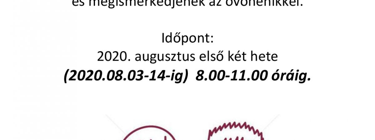 Óvodai beiratkozás